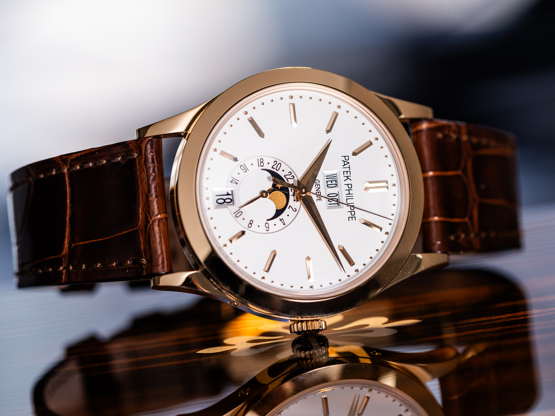 Annual Calendar 5396R-011 Automatic 38mm Moonphase 18k Rose Gold Box ...