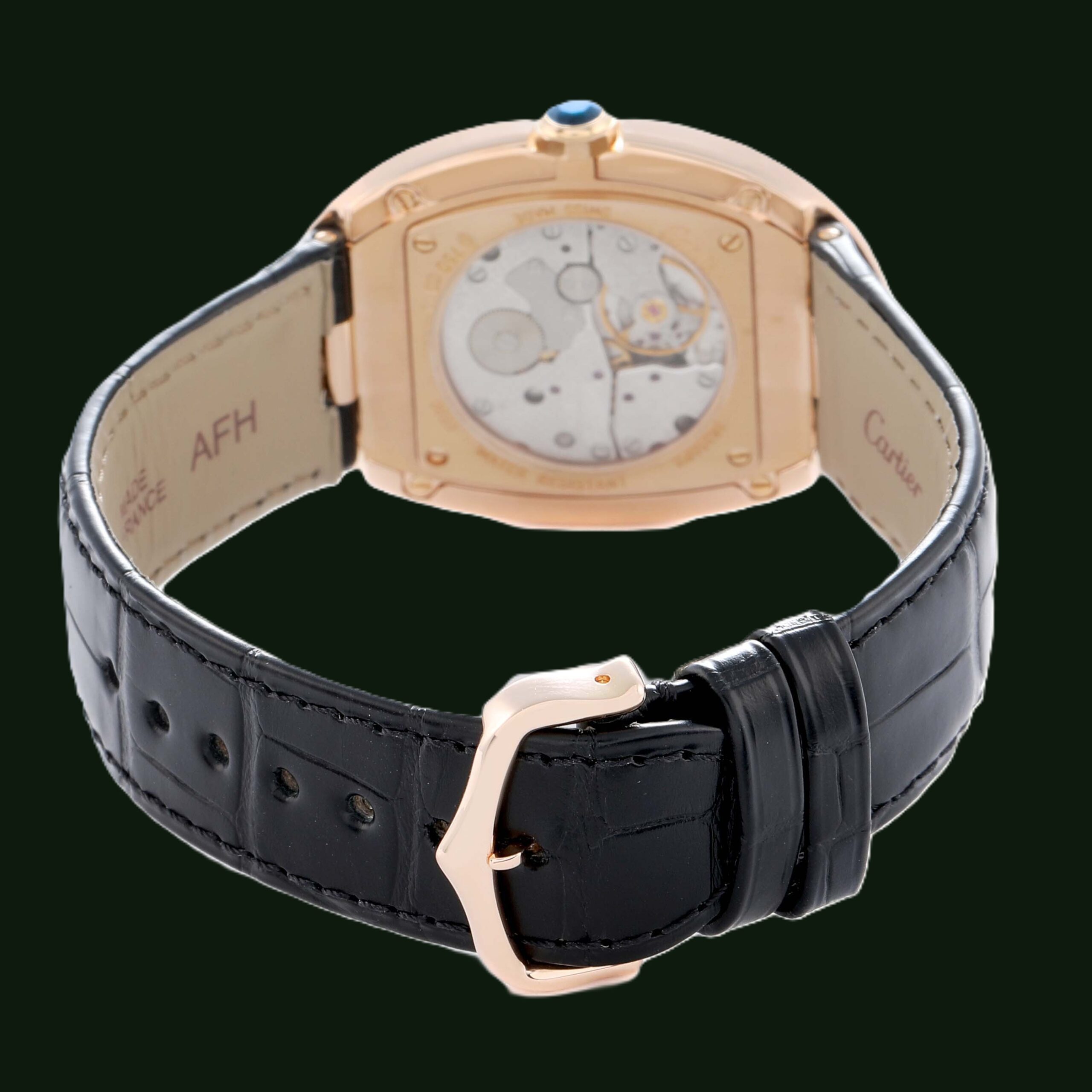Baignoire 3033 XL 44x34mm Manual Winding 18k Rose Gold Silver Roman ...