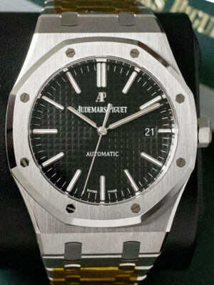 Royal Oak 15400 Stainless Steel Black Dial Box&Papers