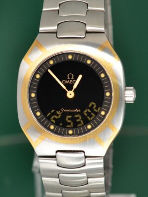 Seamaster Polaris Electronic Multifunction Chrono GMT Alarm 18k Gold Steel 2020 Omega Service