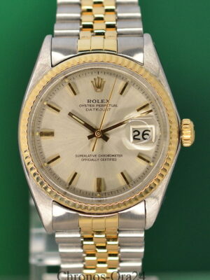 Datejust 36mm 1601 Gold Steel Flutted Bezel Silver dial