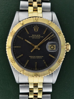 Datejust 1625 Turn-O-Graph 36mm 18k Gold Steel Black Dial